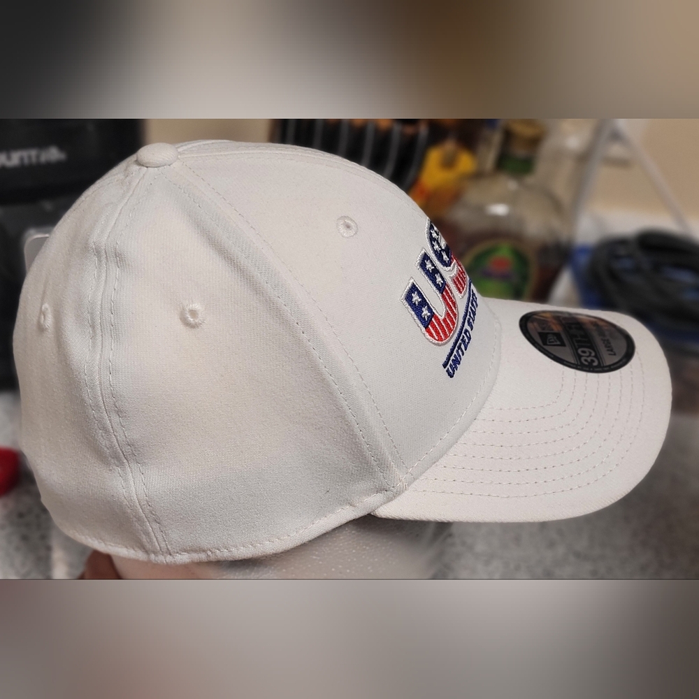 NEW USFL united states football league white 39thirty New era hat size large-XL